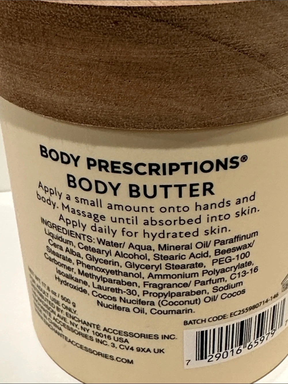 Body Prescriptions Coconut Oil Body Butter Moisturizes & Soften Skin in 17.6 oz.
